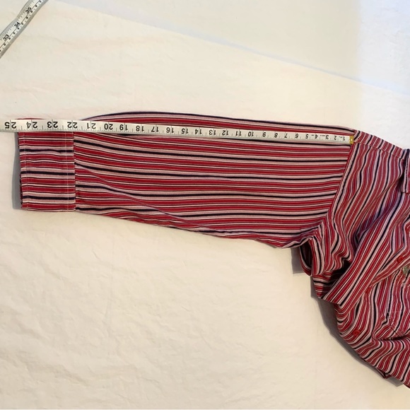 PHAT FARM VINTAGE 90s Y2K RED WHITE STRIPE LONG SLEEVE BUTTON DOWN SHIRT. SzXL - Picture 7 of 7
